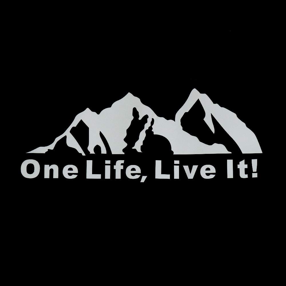 Autoaufkleber Persönlichkeit lustiger Autoaufkleber One Life Live IT Mountain Mountain Funny Truck Aufkleber (Farbe: 2) von SOMEXI