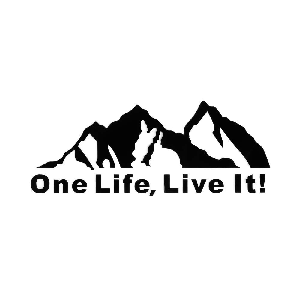 Autoaufkleber Persönlichkeit lustiger Autoaufkleber One Life Live IT Mountain Mountain Lustiger LKW Aufkleber (Farbe: 1) von SOMEXI