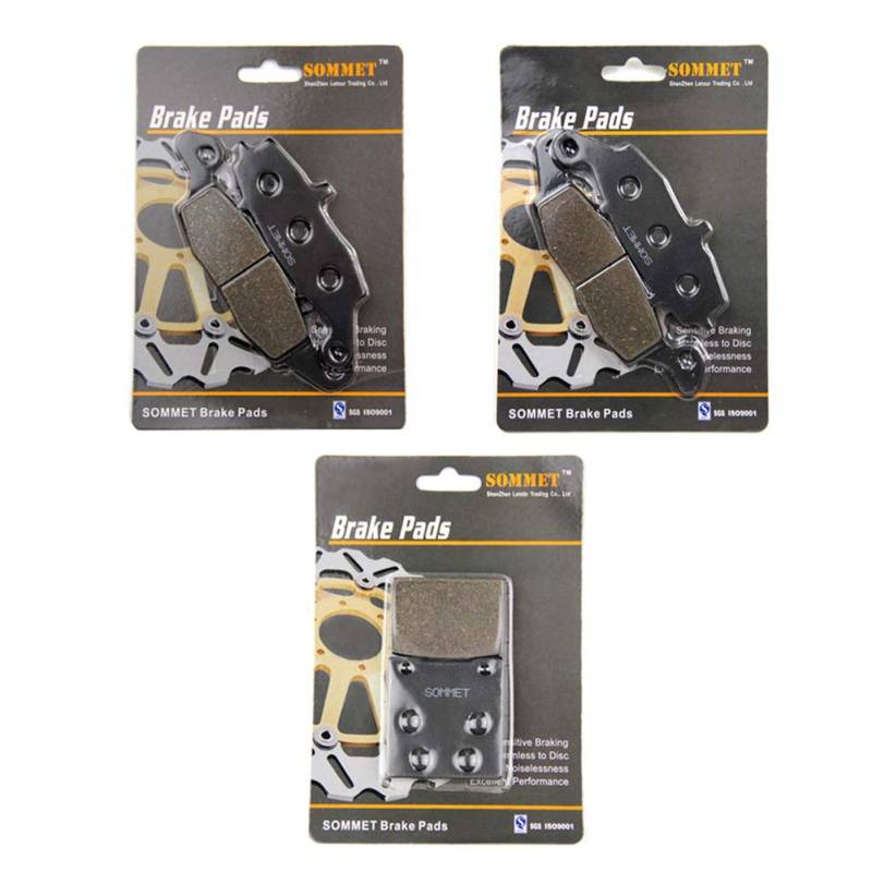 SOMMET Motorrad Bremsbeläge Vorne + Hinten GSF 600 Bandit (00-04) GSX 600 GSX 750 (98-06) SV 400 SV 650 (00-02) LT229-231-63 von SOMMET