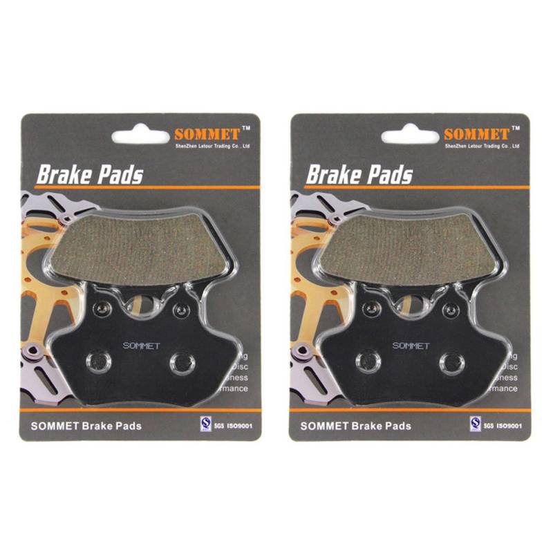 SOMMET Motorrad Bremsbeläge Vorne + Hinten für HARLEY DAVIDSON Dyna FXDC/FXDCi Super Glide Custom/Dyna FXDCi Dyna Superglide Custom 2000-2007 von SOMMET