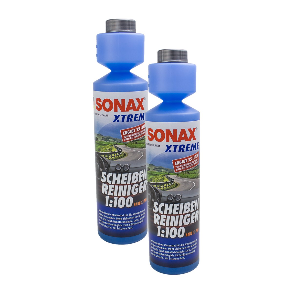 SONAX 2X 02711410 Xtreme ScheibenReiniger 1:100 NanoPro Konzentrat 250ml von SONAX