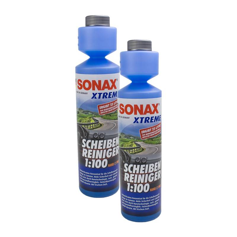 SONAX 2X 02711410 Xtreme ScheibenReiniger 1:100 NanoPro Konzentrat 250ml von SONAX