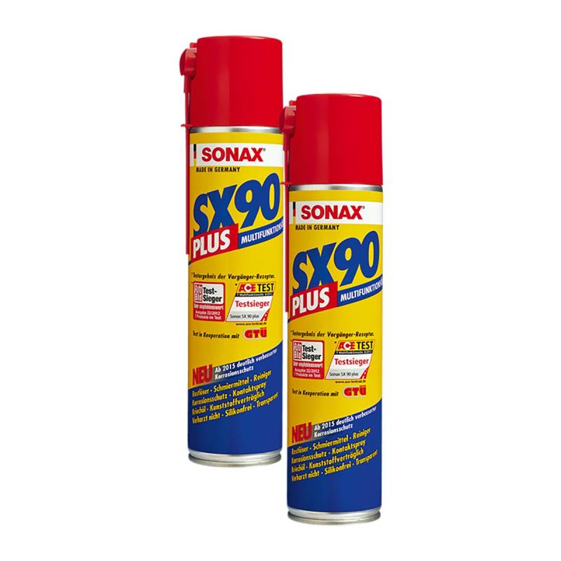 SONAX 2X 04743000 SX90 Plus Rostlöser Multiöl Korrosionsschutz Spray 400ml von SONAX