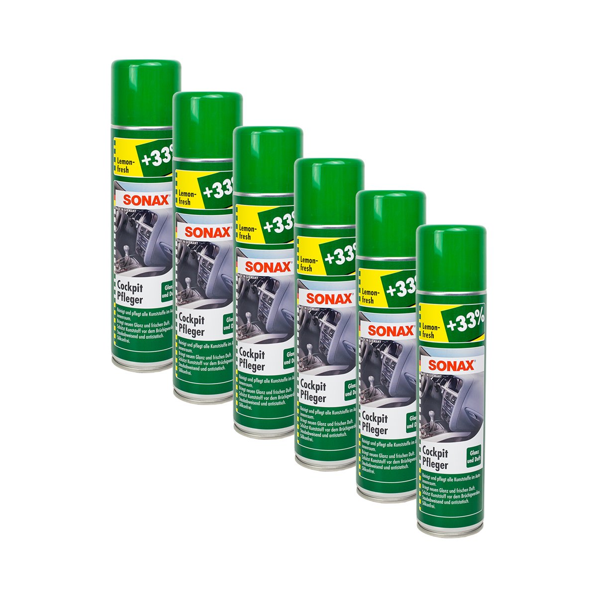 SONAX 6X 03433000 CockpitPfleger Lemon-Fresh CockpitReiniger 400ml SONAX 6X 03433000 CockpitPfleger Lemon-Fresh CockpitReiniger 400ml von SONAX