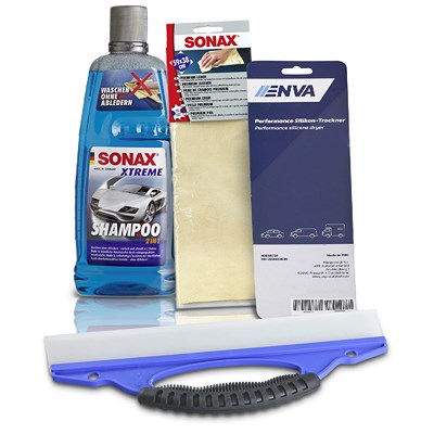 Sonax 1 L XTREME Shampoo 2 in 1+Performance Silikon-Trockner+Prem Leder von SONAX