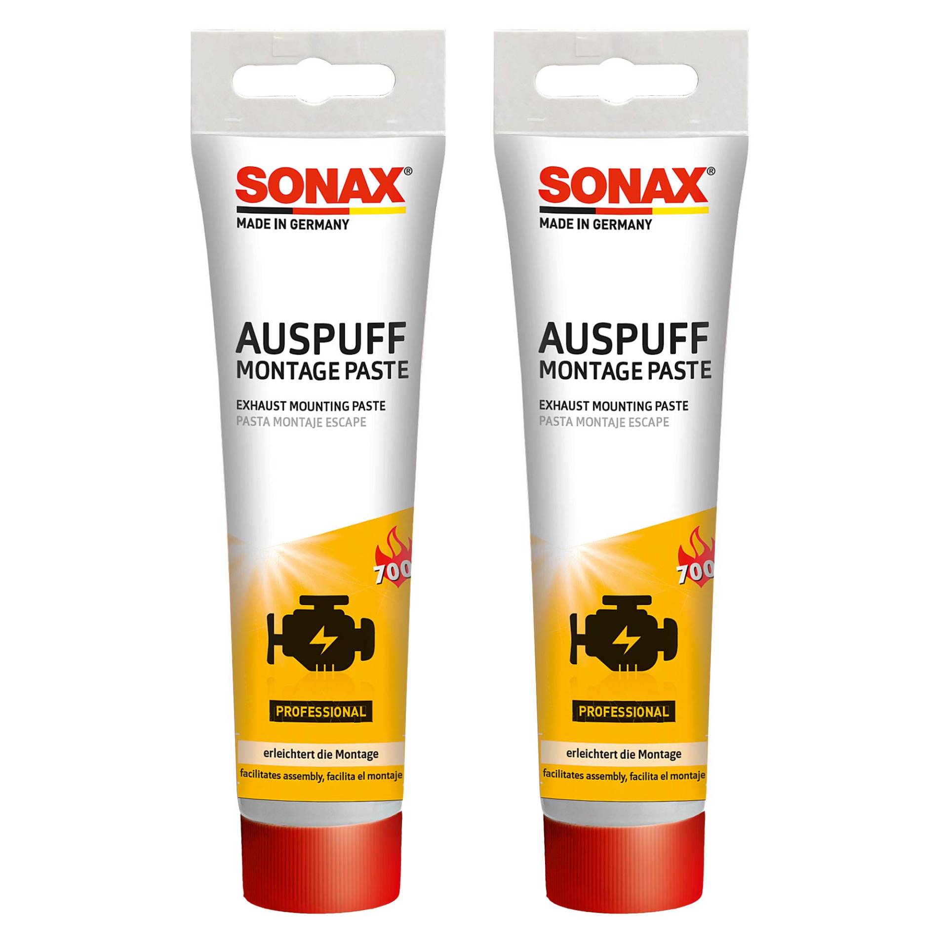 2x 170ml SONAX AUSPUFFMONTAGEPASTE AUSPUFF MONTAGEPASTE MONTAGE PASTE EXHAUST von SONAX