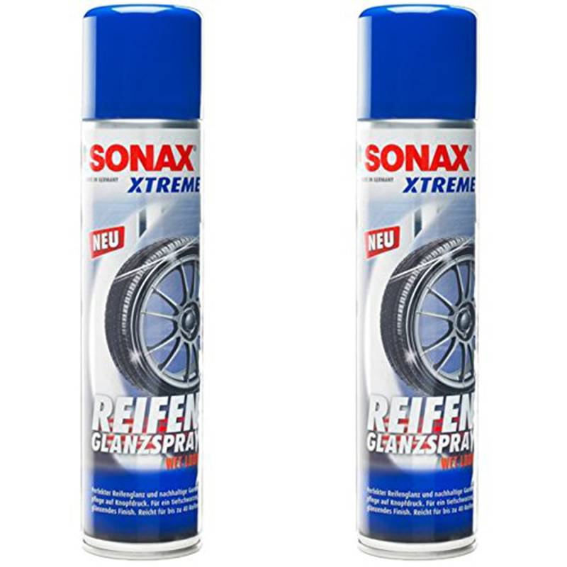 2x 400ml SONAX XTREME REIFENGLANZSPRAY WET LOOK REIFENSPRAY REIFEN PFLEGE von SONAX