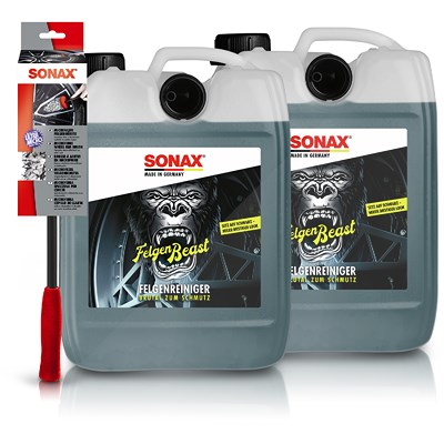 Sonax 2x 5 L FelgenBeast Felgenreiniger + Microfaser FelgenBürste von SONAX