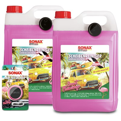 Sonax 2x 5 L ScheibenReiniger gebrauchsf.+Lufterfrischer Sweet Flamingo von SONAX