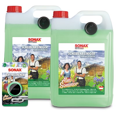 Sonax 2x 5 L Scheibenreiniger Almsommer + Lufterfrischer Alm Sommer von SONAX