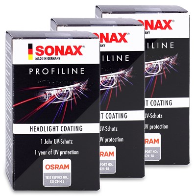 Sonax 3x 50 ml Profiline HeadlightCoating UV-Schutz von SONAX