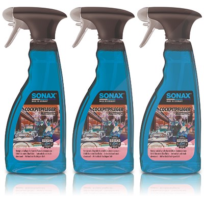 Sonax 3x 500 ml CockpitPfleger Matteffect Havana Love [Hersteller-Nr. 03682410] von SONAX