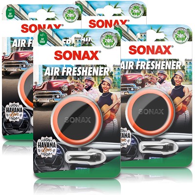Sonax 4x Lufterfrischer Autoduft Air Freshener Havana Love von SONAX