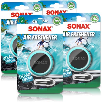 Sonax 4x Lufterfrischer Autoduft Air Freshener Ocean-fresh von SONAX