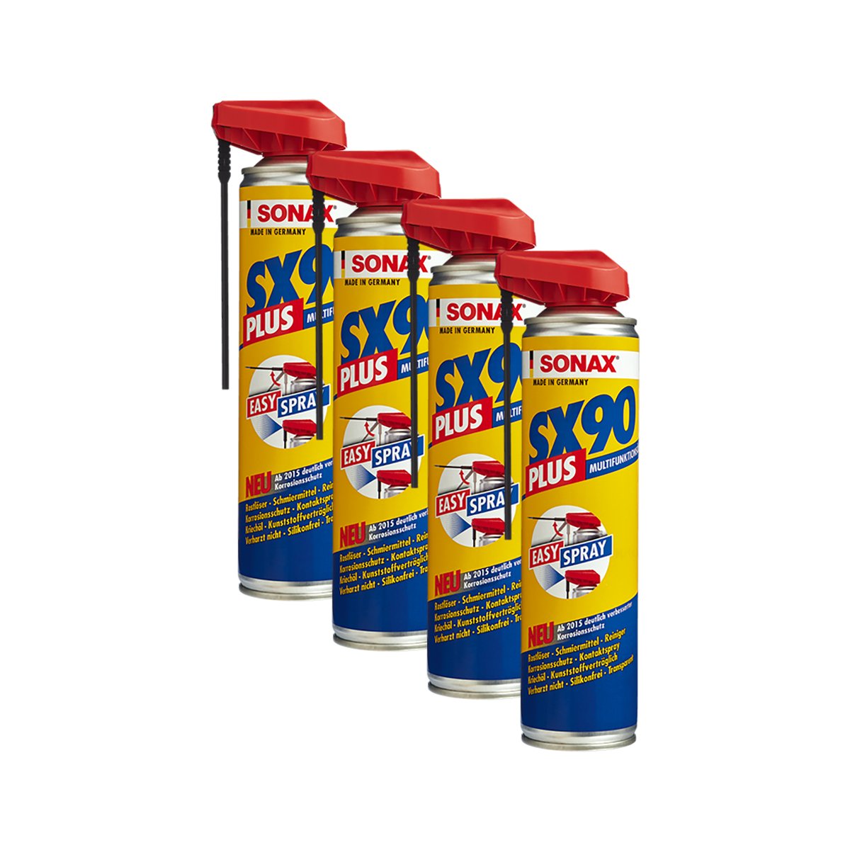 SONAX 4X 04744000 SX90 Rostlöser Plus mit EasySpray 400 mL von SONAX