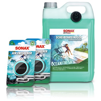 Sonax 5 L ScheibenReiniger gf Ocean-fresh+2x Lufterfrischer Ocean-fresh von SONAX