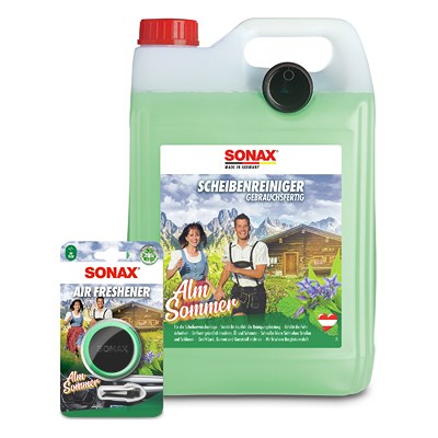 Sonax 5 L Scheibenreiniger gf Almsommer + Lufterfrischer Alm Sommer von SONAX