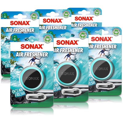 Sonax 6x Lufterfrischer Autoduft Air Freshener Ocean-fresh von SONAX