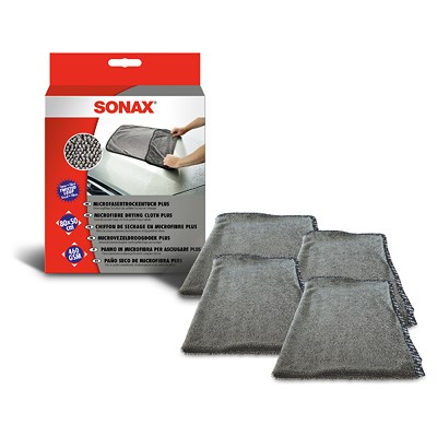 Sonax MicrofaserTrockenTuch PLUS, 4 Stück von SONAX