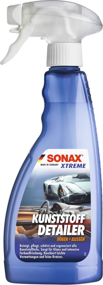 SONAX XTREME KunststoffDetailer Innen + Außen (500 ml) Reinigung, Pflege und Schutz für das gesamte Fahrzeug | Art-Nr. 02552410 von SONAX