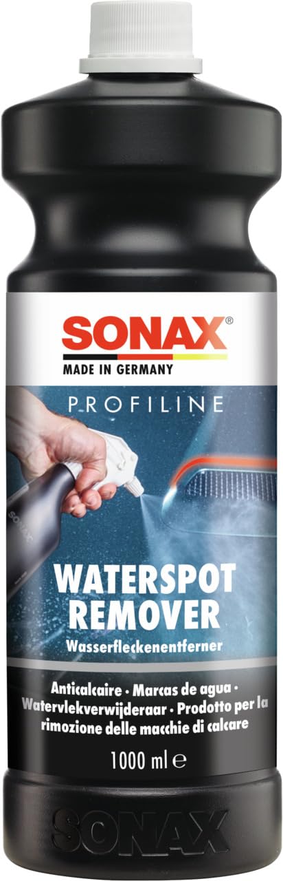 SONAX PROFILINE WaterspotRemover (1 Liter) Wasserfleckenentferner für eingetrocknete Kalk/Wasserflecken auf allen außenliegenden Fahrzeugoberflächen, Art-Nr. 02753000 von SONAX
