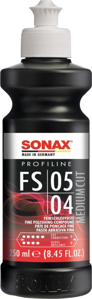 SONAX PROFILINE FS 05-04 (250 ml) Politur zur Entfernung von Staubeinschlüssen, Farbnebel, Schleifspuren | Art-Nr. 03191410 SONAX PROFILINE FS 05-04 (250 ml) Politur zur Entfernung von Staubeinschlüssen, Farbnebel, Schleifspuren | Art-Nr. 03191410 von SONAX