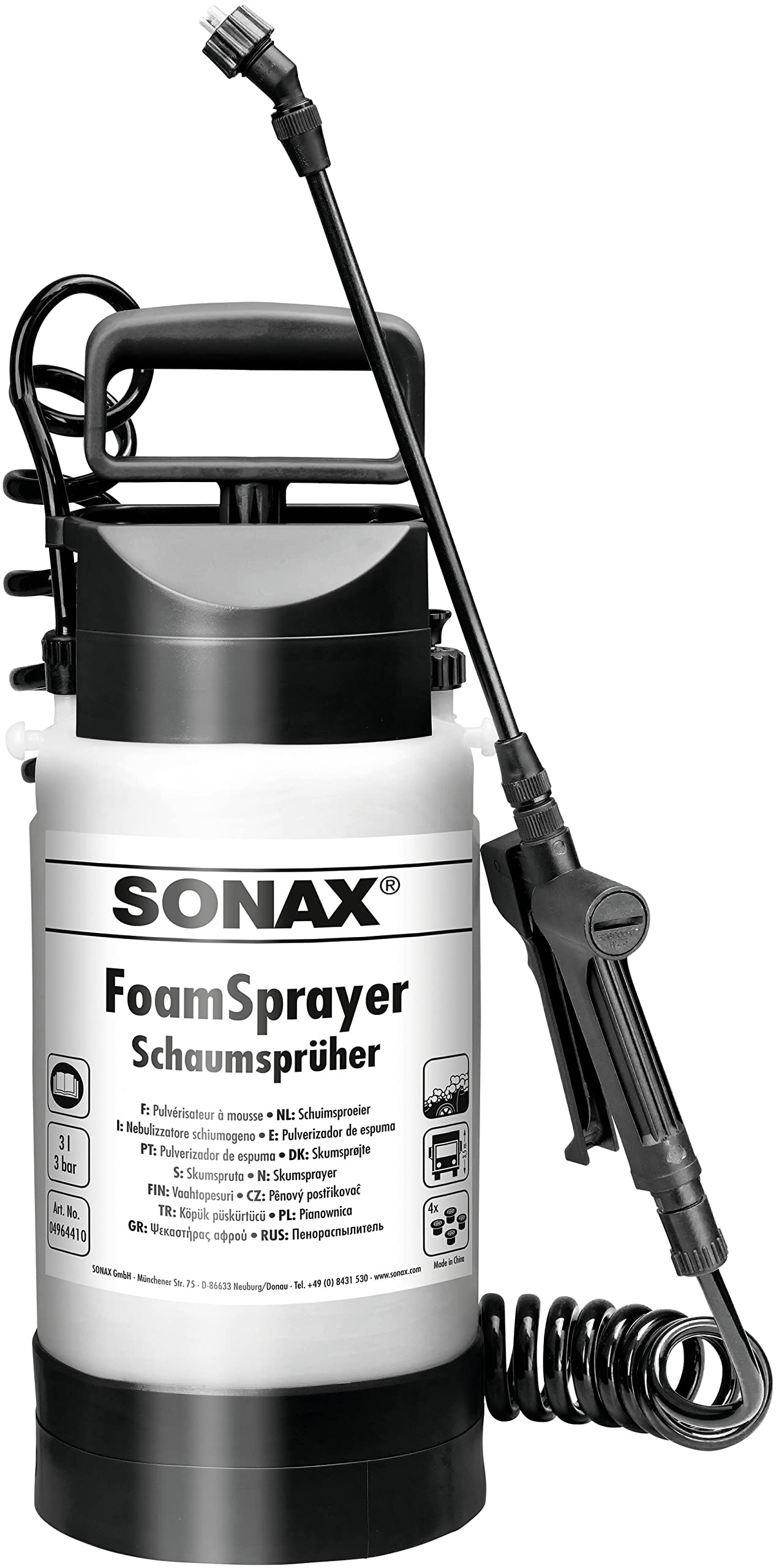 SONAX FoamSprayer (3 Liter) reduzierten Verbrauch an Reiniger und Verbesserung des Reinigungsergebnis | Art-Nr. 04964410 SONAX FoamSprayer (3 Liter) reduzierten Verbrauch an Reiniger und Verbesserung des Reinigungsergebnis | Art-Nr. 04964410 von SONAX