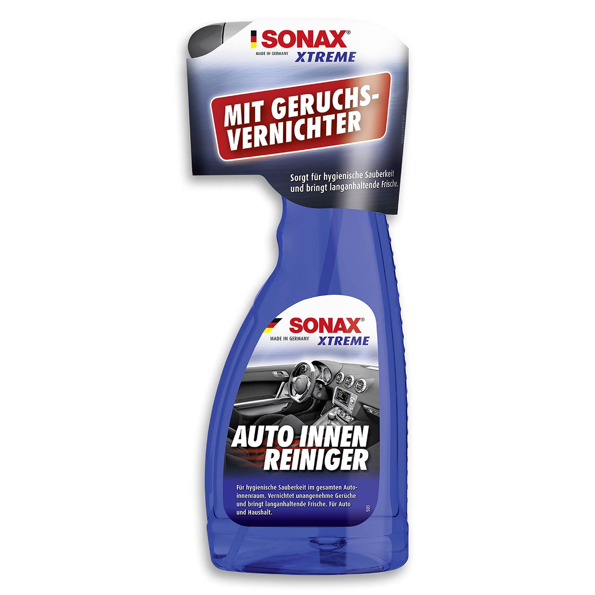 SONAX XTREME AutoInnenReiniger (500 ml) speziell für hygienische Sauberkeit im Auto und Haushalt | Art-Nr. 02212410 von SONAX