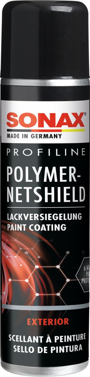 SONAX PROFILINE PolymerNetShield (340 ml) wachsfreie Lackversiegelung für 6 Monate Hybridschutz dank Net-Protection-Technology | Art-Nr. 02233000 von SONAX