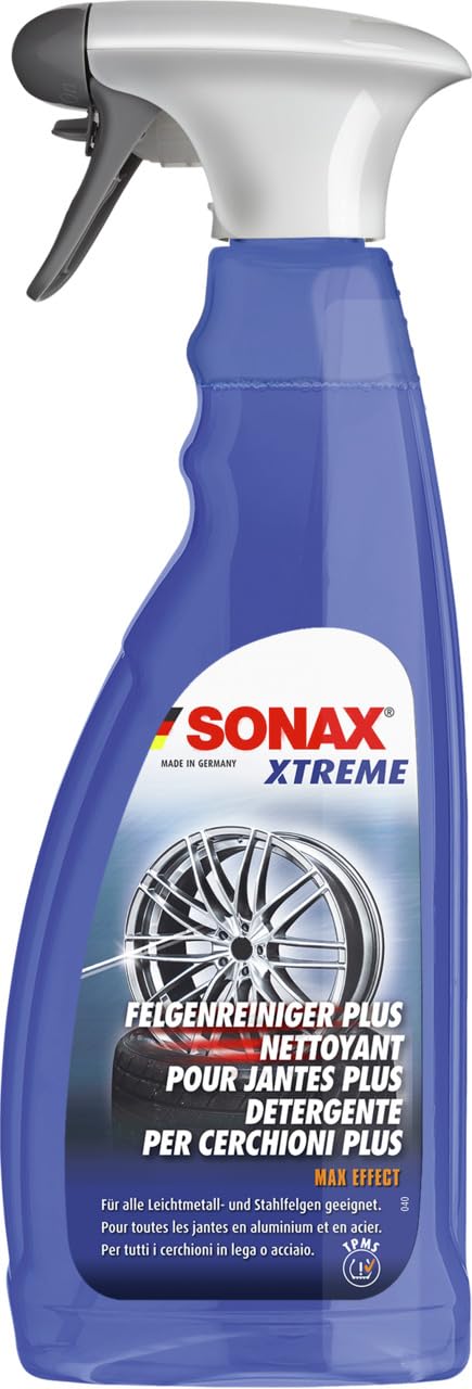 SONAX XTREME FelgenReiniger PLUS (750 ml) hochwirksamer Spezialreiniger für alle Stahl- & Leichtmetallfelgen - auch lackierte, verchromte & matte, Art-Nr. 02304000 von SONAX