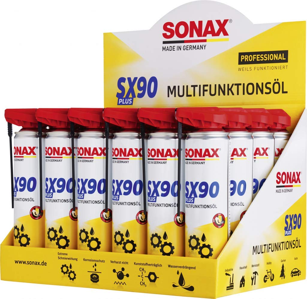SONAX 24x SONAX 04748410 SX90 PLUS mit EasySpray (400 ml) der Alleskönner für Betrieb und Werkstatt | Art-Nr. 04748410 von SONAX