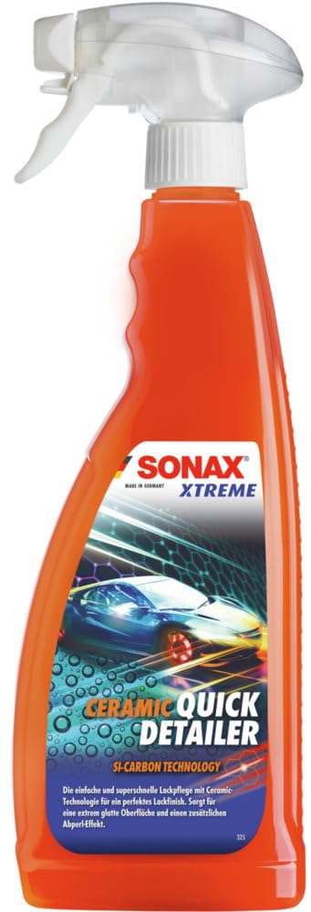 SONAX Xtreme Ceramic QuickDetailer (750 ml) superschnelle Lackpflege mit Ceramic-Technologie für EIN perfektes Lackfinish und Extreme Glätte | Art-Nr. 02684000 von SONAX