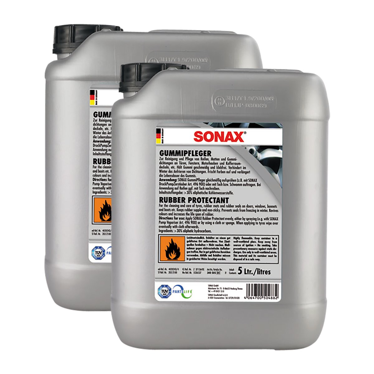 SONAX 2X 03405050 Gummipfleger Pflegemittel 5L von SONAX