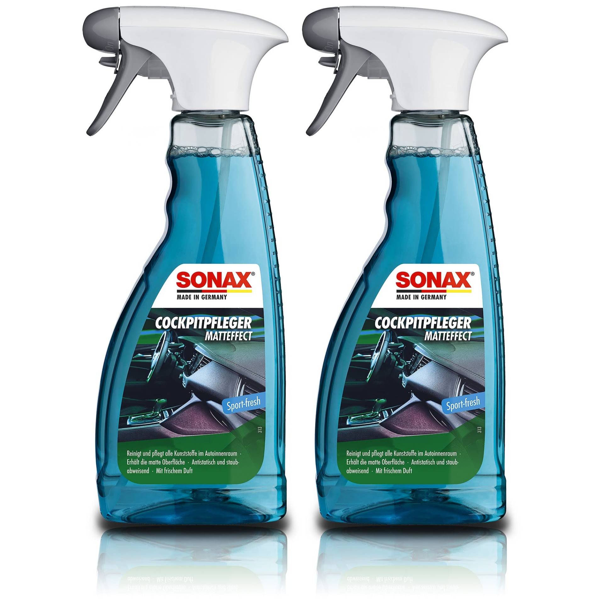 SONAX 2X 03572410 CockpitPfleger Matteffect Sport-Fresh 500ml von SONAX