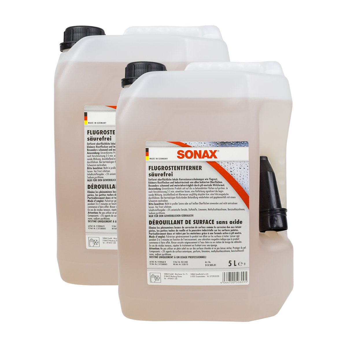 SONAX 2X 05135050 Flugrostentferner säurefrei 5L von SONAX