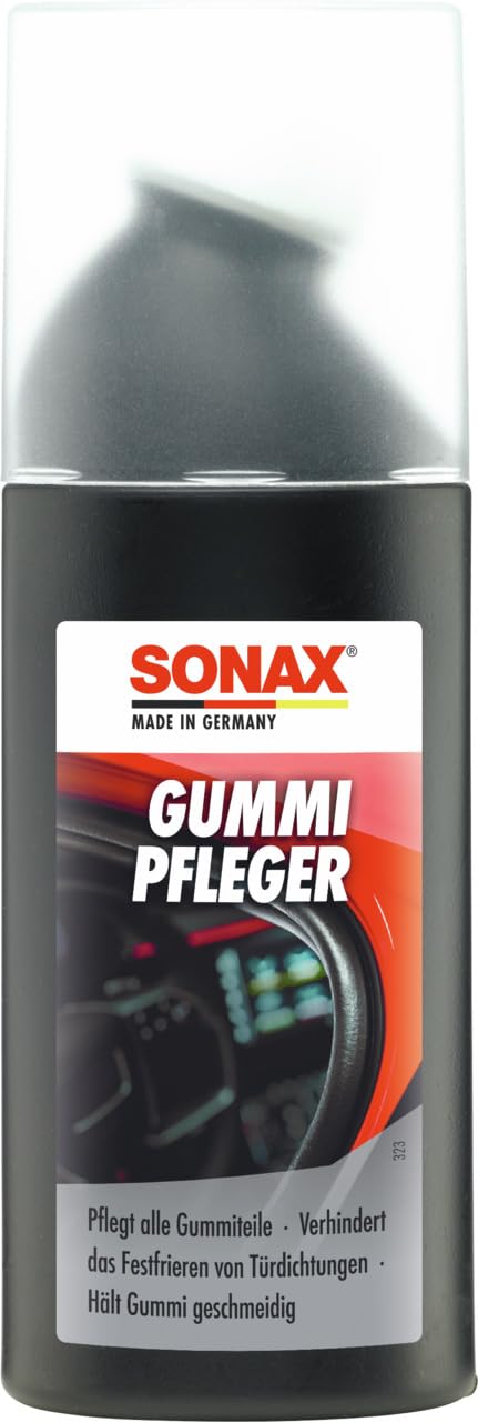 SONAX GummiPfleger mit Schwammapplikator (100 ml) reinigt, pflegt & hält alle Gummiteile elastisch, verhindert festfrieren & festkleben von Gummidichtungen | Art-Nr. 03401000 (1er Pack) von SONAX