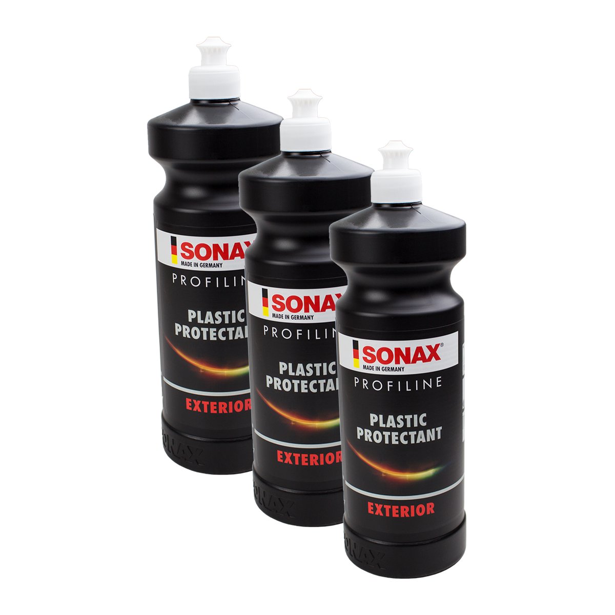 SONAX 3X 02103000 PROFILINE Plastic Protectant Exterior KunststoffPflege 1L von SONAX