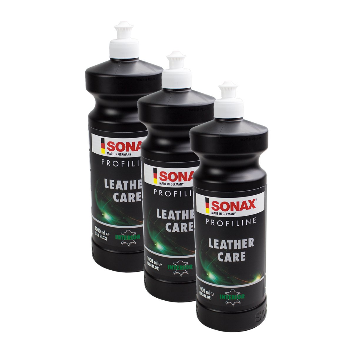 SONAX 3X 02823000 PROFILINE LeatherCare Lederpflege Leder Care Wachsfrei 1L von SONAX