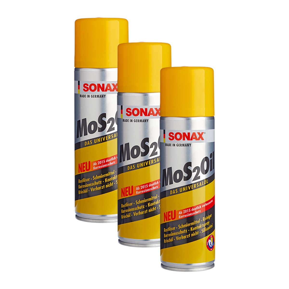 SONAX 3X 03394000 MoS2Oil m. EasySpray Schmiermittel Rostlöser Rostschutz 400ml von SONAX