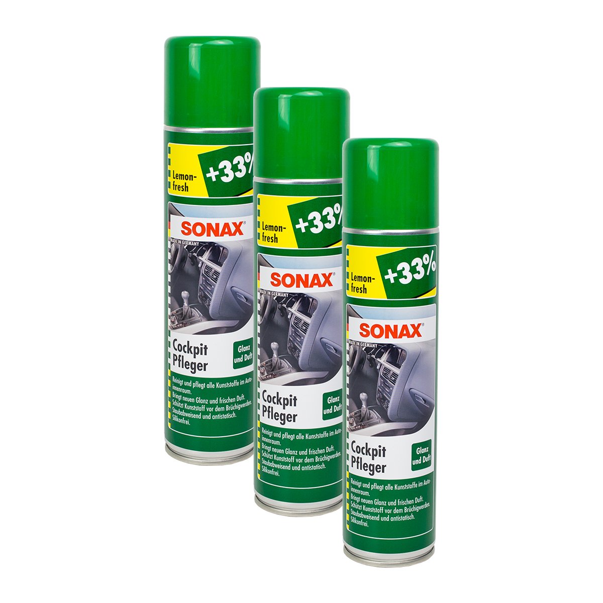 SONAX 3X 03433000 CockpitPfleger Lemon-Fresh CockpitReiniger 400ml SONAX 3X 03433000 CockpitPfleger Lemon-Fresh CockpitReiniger 400ml von SONAX