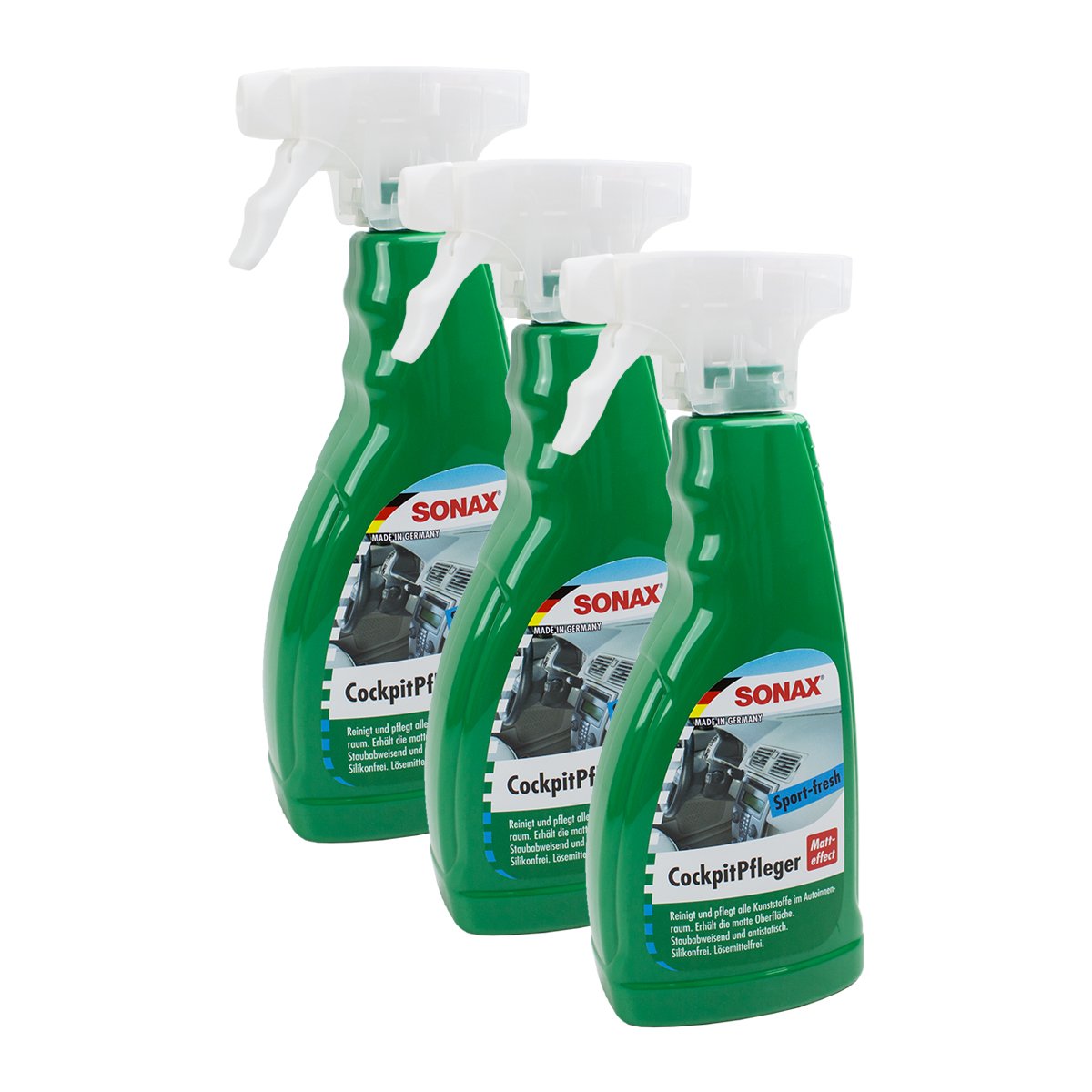 SONAX 3X 03572410 CockpitPfleger Matteffect Sport-Fresh 500ml SONAX 3X 03572410 CockpitPfleger Matteffect Sport-Fresh 500ml von SONAX