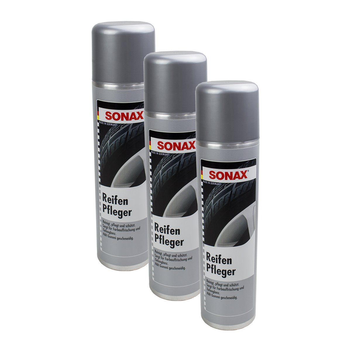 SONAX 3X 04353000 ReifenPfleger Reifen Reinigung Schaum Pflege 400ml von SONAX