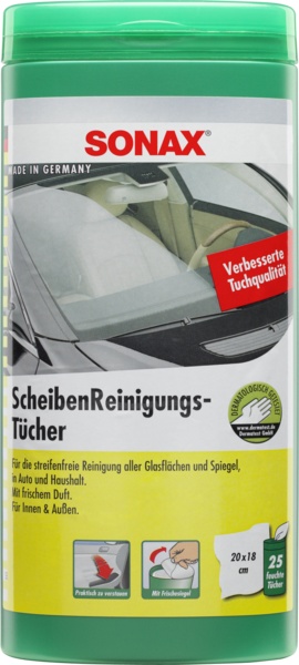 SONAX 412000 ScheibenReinigungsTücher Box 25 Stück SONAX 412000 ScheibenReinigungsTücher Box 25 Stück von SONAX
