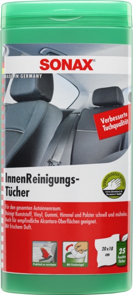 SONAX 412200 InnenReinigungsTücher Box 25 Stück SONAX 412200 InnenReinigungsTücher Box 25 Stück von SONAX