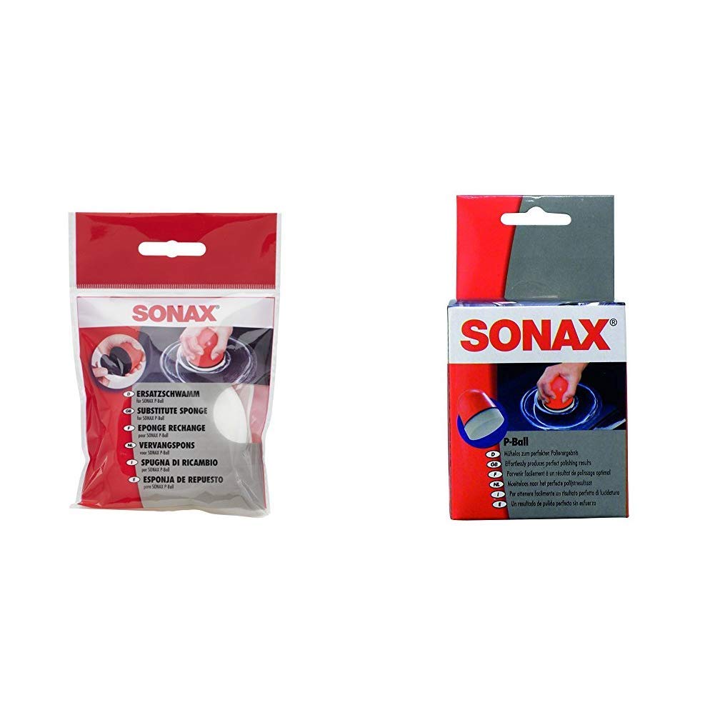 SONAX 417241 Ersatzschwamm für P-Ball + 04173410 P-Ball von SONAX