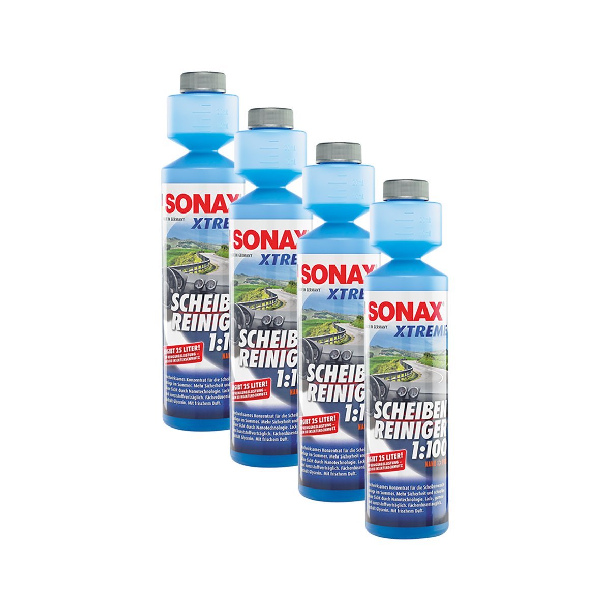 SONAX 4X 02711410 Xtreme ScheibenReiniger 1:100 NanoPro Konzentrat 250ml von SONAX