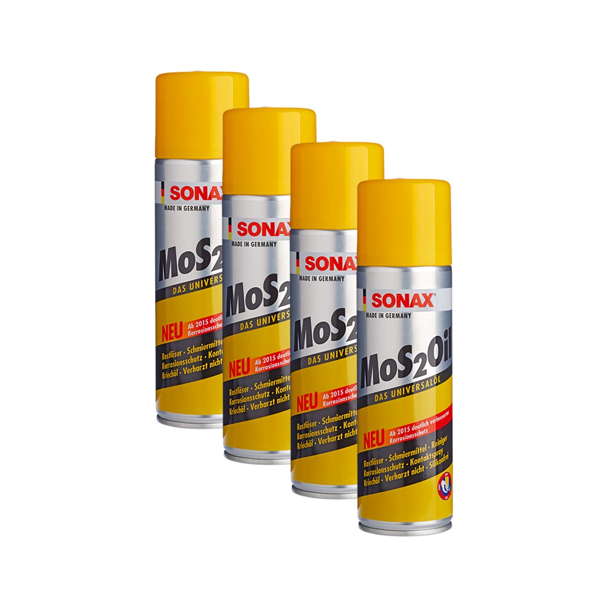 SONAX 4X 03394000 MoS2Oil m. EasySpray Schmiermittel Rostlöser Rostschutz 400ml von SONAX