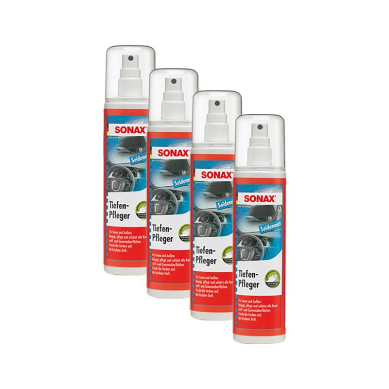 SONAX 4X 03830410 TiefenPfleger Seidenmatt KunststoffReiniger 300ml von SONAX