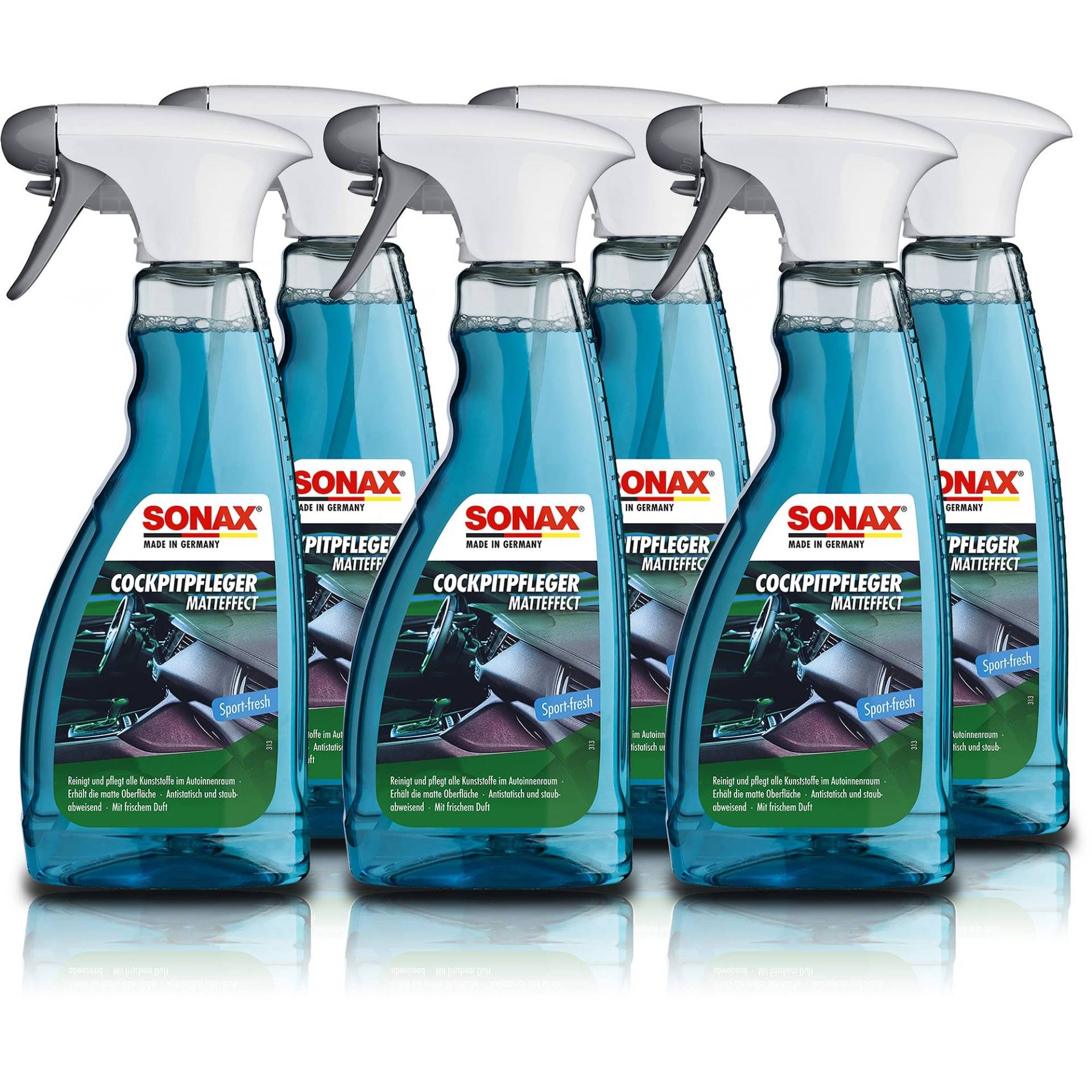 SONAX 6X 03572410 CockpitPfleger Matteffect Sport-Fresh 500ml von SONAX