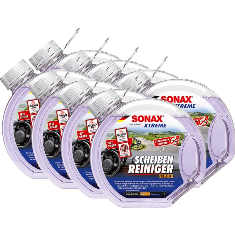 SONAX 8X 02724000 Xtreme ScheibenReiniger Sommer gebrauchsfertig 3L von SONAX